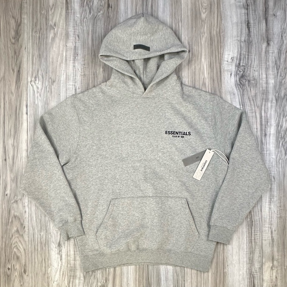 Fear of God Essentials Pullover Hoodie Sweatshirt Dark Oatmeal Mens Size Large